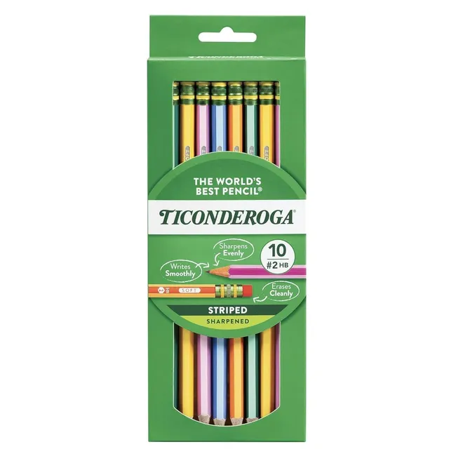Dixon Ticonderoga The World's Best Pencil Striped ( soft )New 10'li Kurşun Kalem