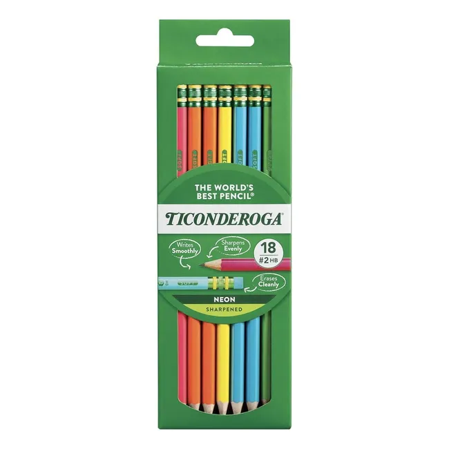 Dixon Ticonderoga The World's Best Pencil Neon ( soft ) New 18'li Kurşun Kalem