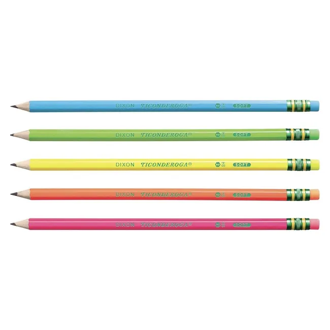 Dixon Ticonderoga The World's Best Pencil Neon New (soft) 10'lu Kurşun Kalem