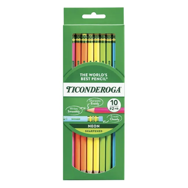 Dixon Ticonderoga The World's Best Pencil Neon New (soft) 10'lu Kurşun Kalem