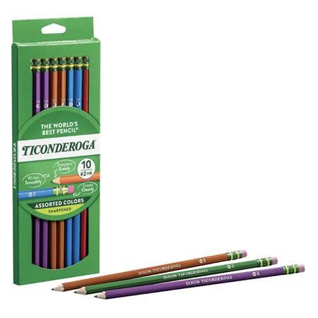 Dixon Ticonderoga The World's Best Pencil Assorted Colors 10'lu Kurşun Kalem