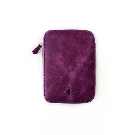 Eng Leather Light Dark Violet 8'li A6 Ebatlı Deri Kalem Kılıfı