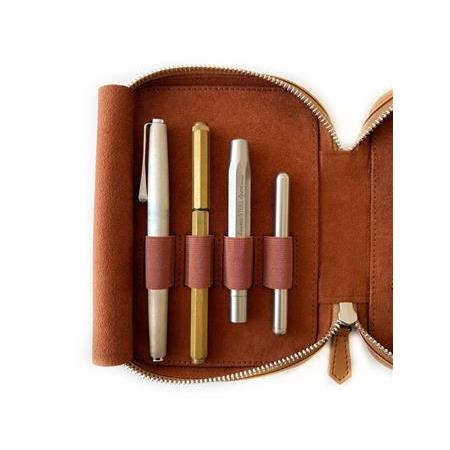 Eng Leather Sahra - Dark A6 ebatlı 8 li Kalem Kılıfı   - Vegan