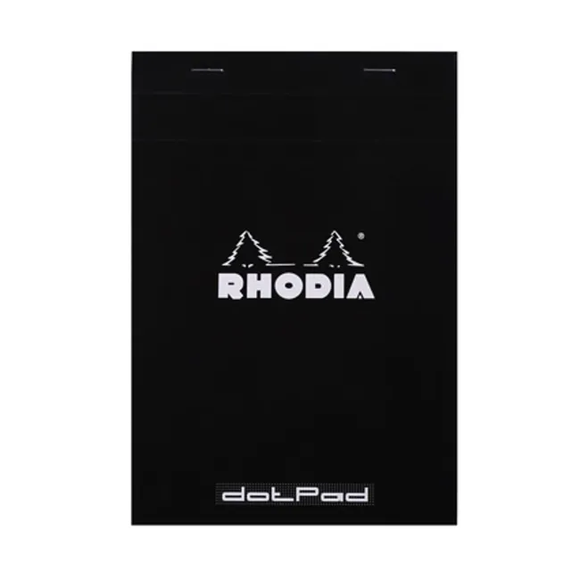 Rhodia A5 Noktalı Siyah Zımbalı Bloknot Defter