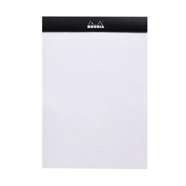Rhodia A5 Noktalı Siyah Zımbalı Bloknot Defter