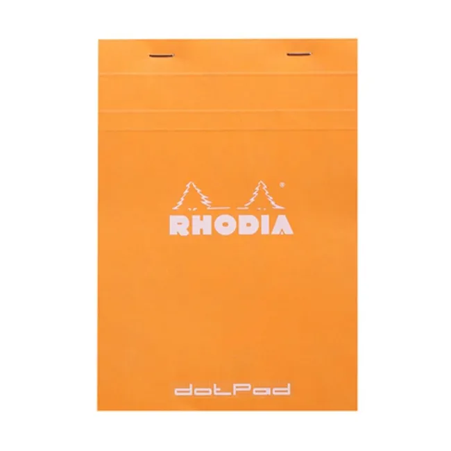 Rhodia A5 Noktalı Turuncu Zımbalı Bloknot Defter