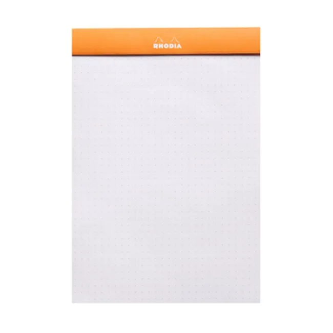 Rhodia A5 Noktalı Turuncu Zımbalı Bloknot Defter