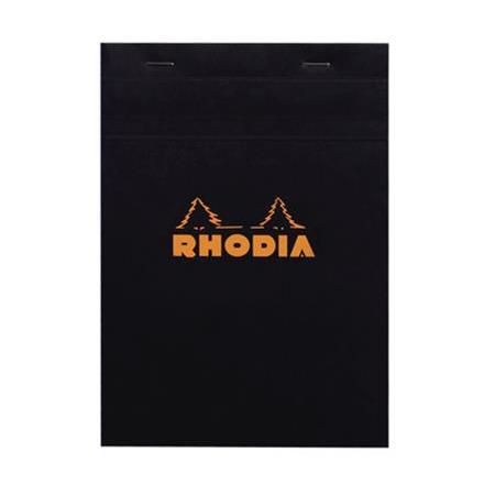 Rhodia A5 Kareli Siyah Zımbalı Bloknot Defter