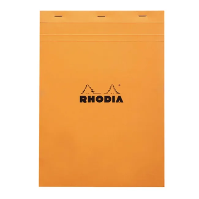 Rhodia A4 Kareli Tutuncu Zımbalı Bloknot Defter