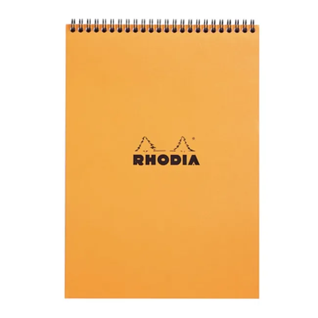Rhodia A4 Kareli Turuncu Spiralli Bloknot Defter