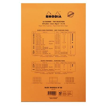 Rhodia A4+ Kareli Turuncu Zımbalı Bloknot Defter