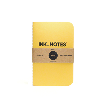 İnk Notes Karton Kapak 3'Lü Set Flavo Çizgisiz Not Defteri