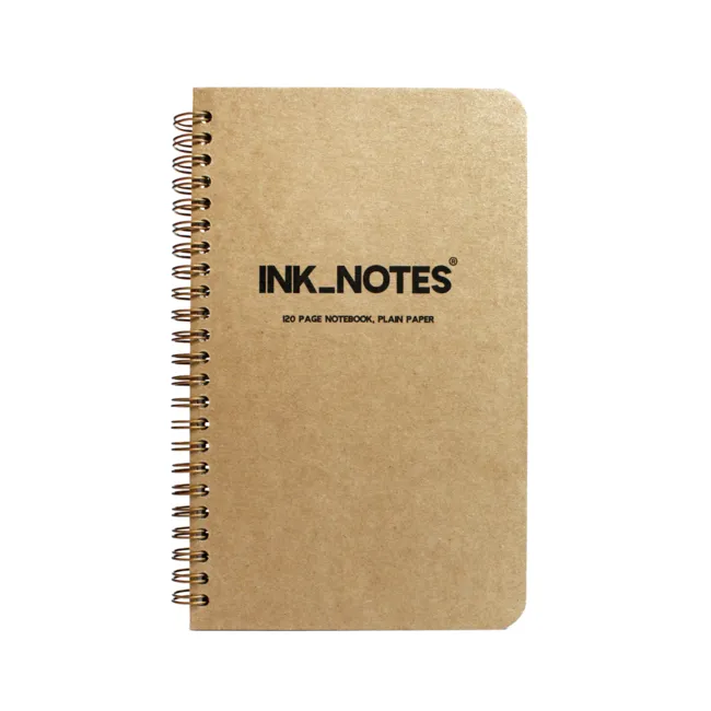 İnk Notes Sert Kapak Large Size Kraft Kareli Spiralli Not Defteri