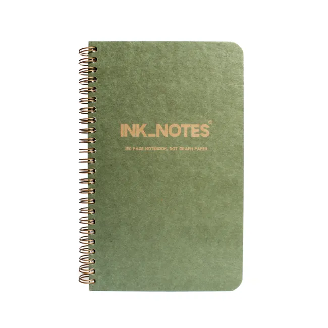 İnk Notes Sert Kapak Large Size Nature Kareli Spiralli Not Defteri