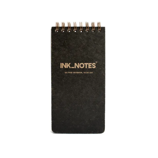 İnk Notes Sert Kapak Reporter Black Çizgisiz Spiralli Bloknot Defteri