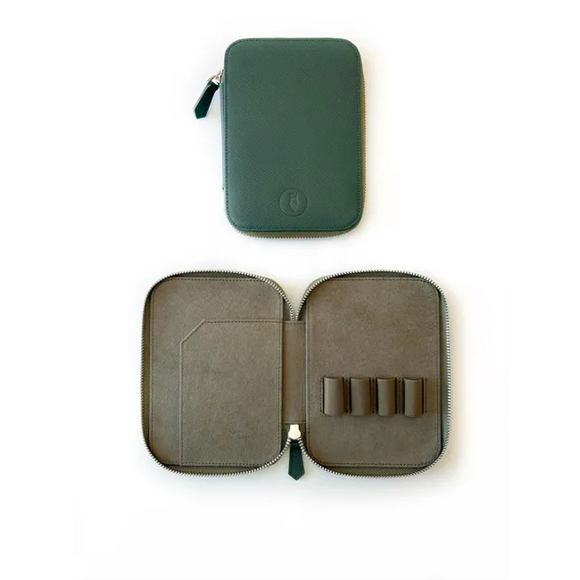 Eng Leather Jungle Green  A6 Ebatlı 4'lü Kalem Kılıfı