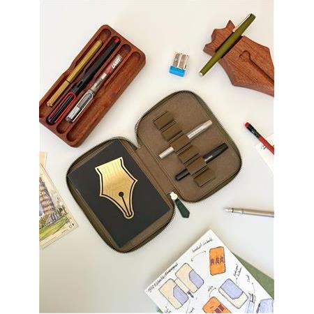 Eng Leather Jungle Green  A6 Ebatlı 6'lı Kalem Kılıfı