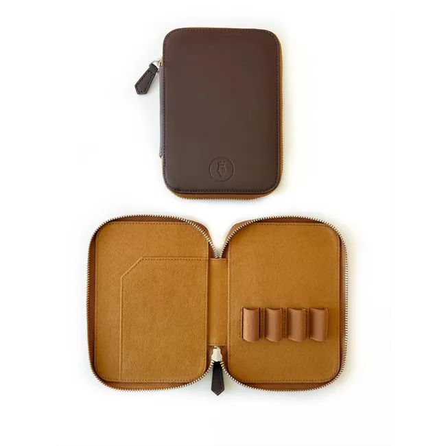 Eng Leather Espresso A6 Ebatlı 4'lü Kalem Kılıfı