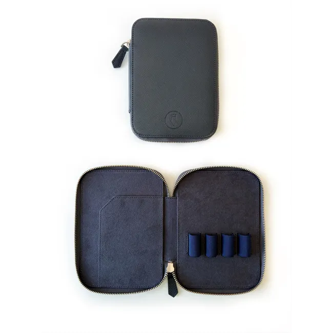 Eng Leather Lacivert A6 Ebatlı 4'lü Kalem Kılıfı