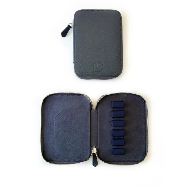 Eng Leather Lacivert A6 Ebatlı 6'lı Kalem Kılıfı