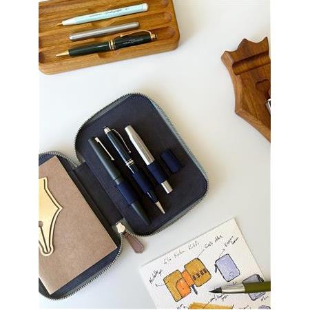 Eng Leather Rose Nude  A6 Ebatlı 4'lü Kalem Kılıfı