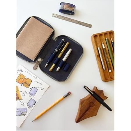 Eng Leather Beige Nude A6 Ebatlı 4'lü Kalem Kılıfı