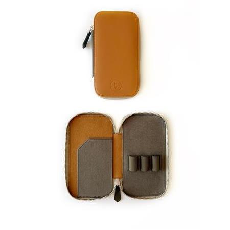 Eng Leather 3 lü Kalem Kılıfı - Tan - Olive