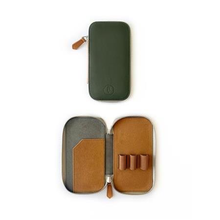 Eng Leather 3 lü Kalem Kılıfı - Olive - Tan